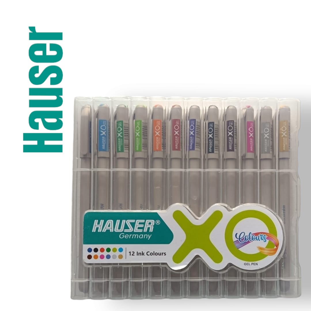 HAUSER GRIP Gel Pen (Pack of 12, Multicolor)